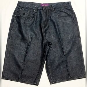 RocaWear Embroidered Vintage Denim Black Shorts Sz 40 Men